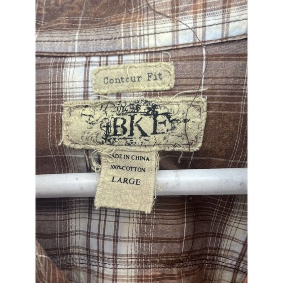 BKE Men’s Long Sleeve Pearl Snap Shirt Size Large - Picture 4 of 4